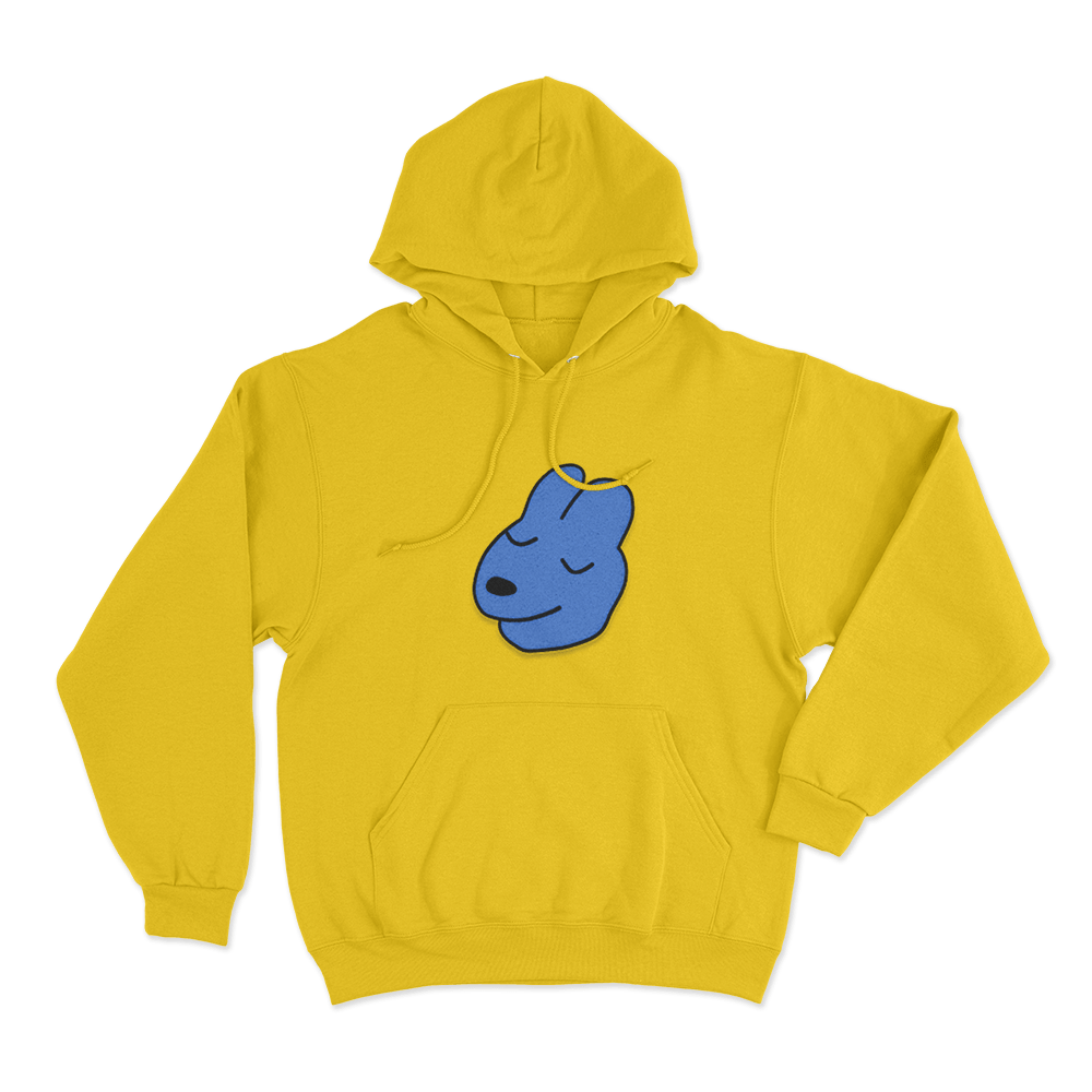Dog Head Unisex Hoodie Yellow Dog Head Unisex Hoodie Yellow