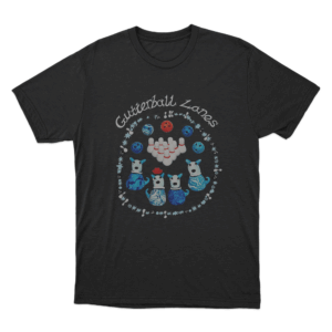 Gutterball Lanes Bowling Unisex T Shirt Black