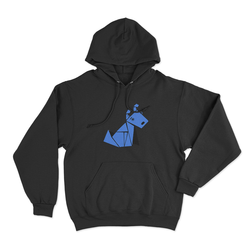 Jasper Origami Unisex Hoodie Black Jasper Origami Unisex Hoodie Black
