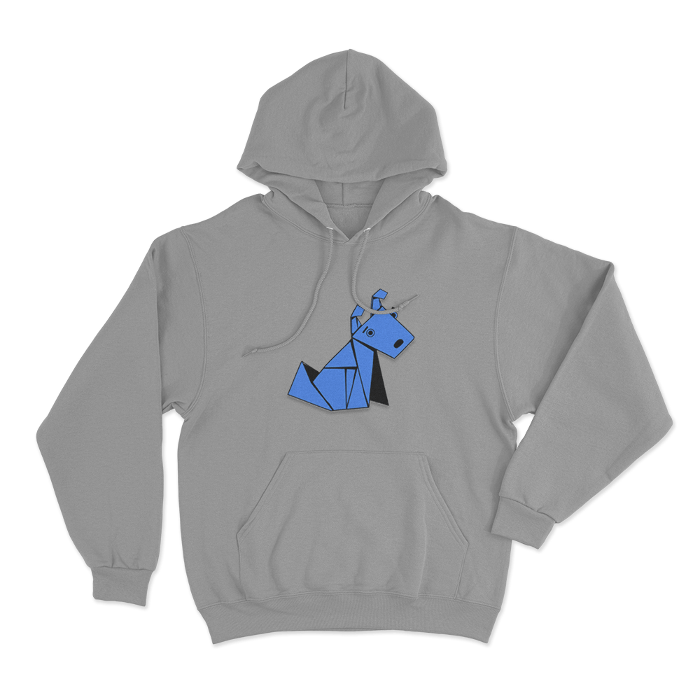 Jasper Origami Unisex Hoodie Grey Jasper Origami Unisex Hoodie Grey