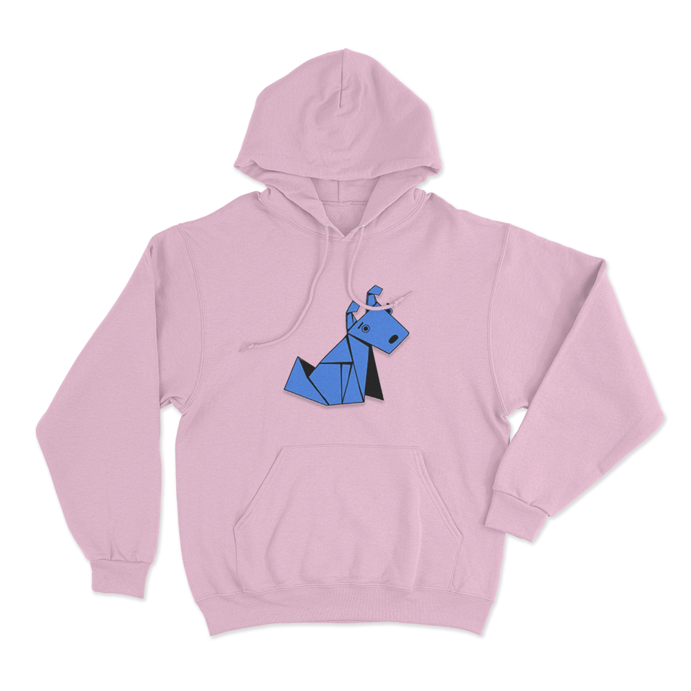 Jasper Origami Unisex Hoodie Pink Jasper Origami Unisex Hoodie Pink