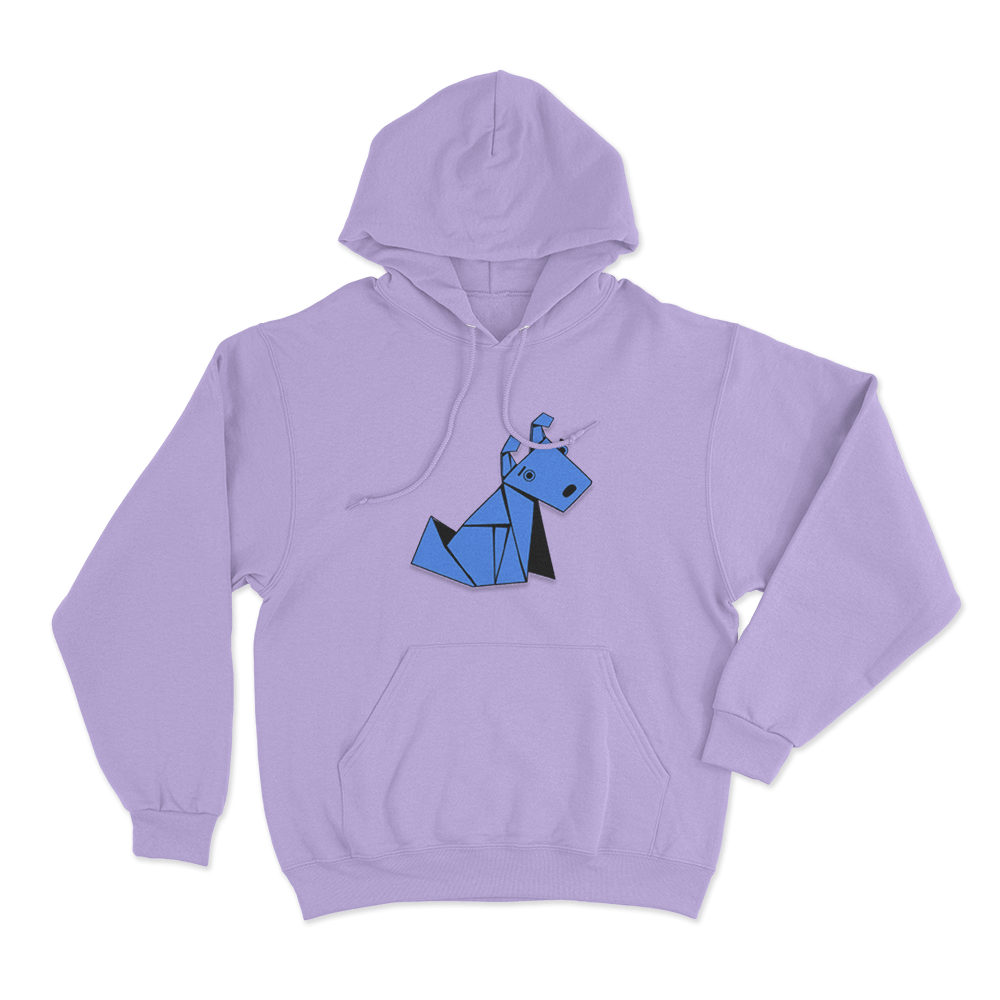 Jasper Origami Unisex Hoodie Purple Jasper Origami Unisex Hoodie Purple