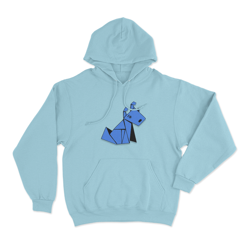 Jasper Origami Unisex Hoodie Sky Blue Jasper Origami Unisex Hoodie Sky Blue