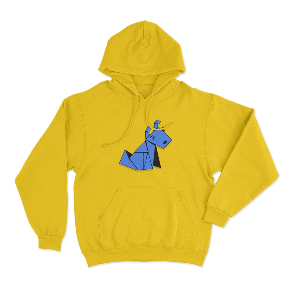 Jasper Origami Unisex Hoodie Yellow Jasper Origami Unisex Hoodie Yellow