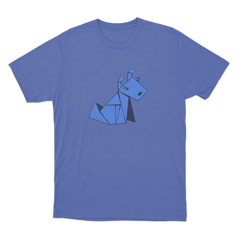 Jasper Origami Unisex T Shirt Blue Jasper Origami Unisex T Shirt Blue