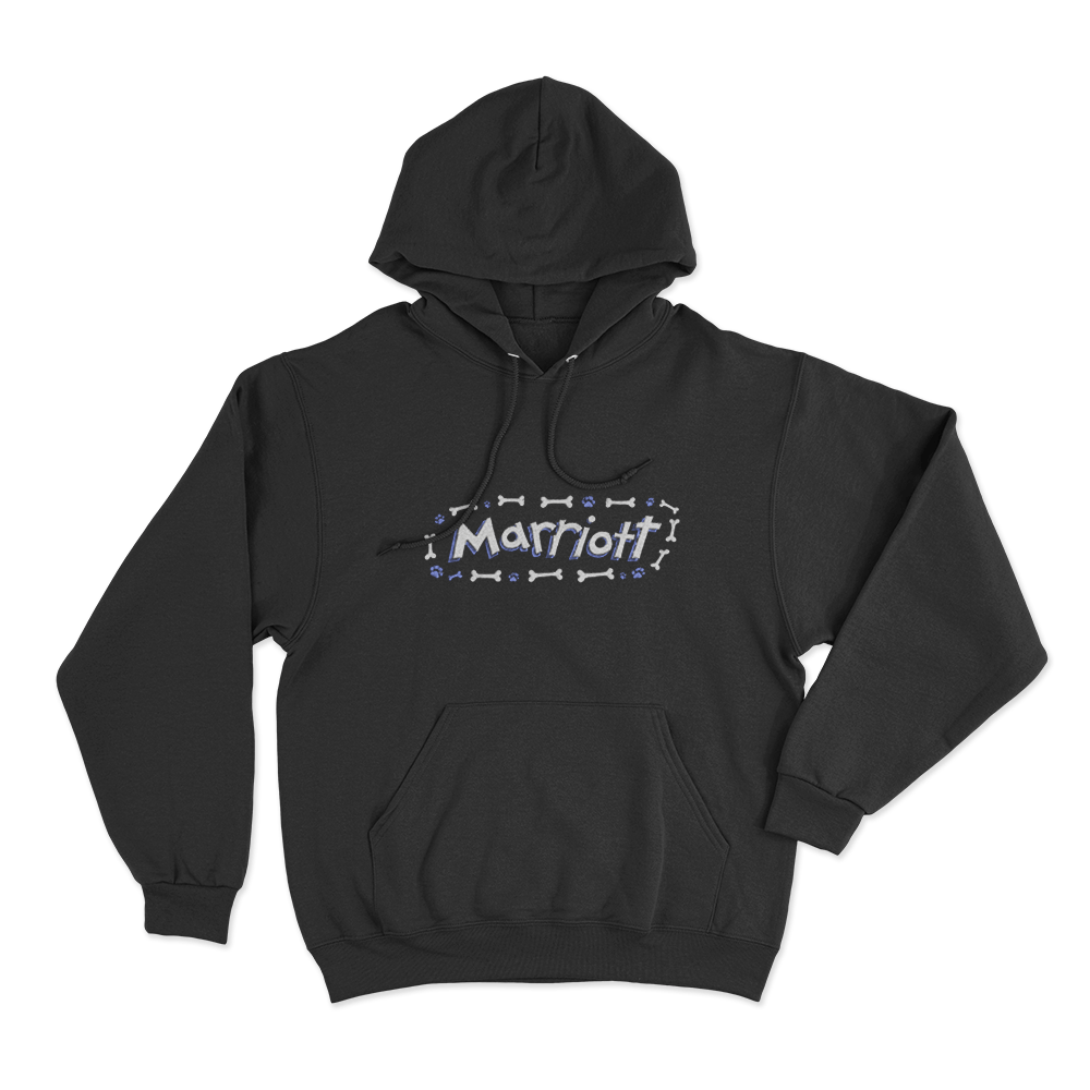 Marriott Bones And Paws Unisex Hoodie Black Marriott Bones And Paws Unisex Hoodie Black