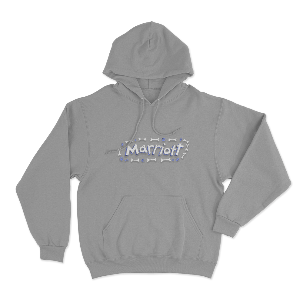 Marriott Bones And Paws Unisex Hoodie Grey Marriott Bones And Paws Unisex Hoodie Grey