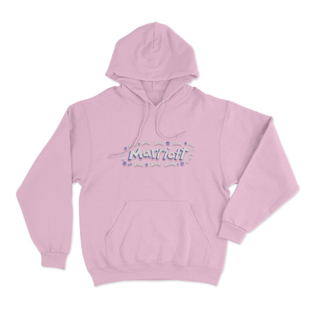 Marriott Bones And Paws Unisex Hoodie Pink Marriott Bones And Paws Unisex Hoodie Pink