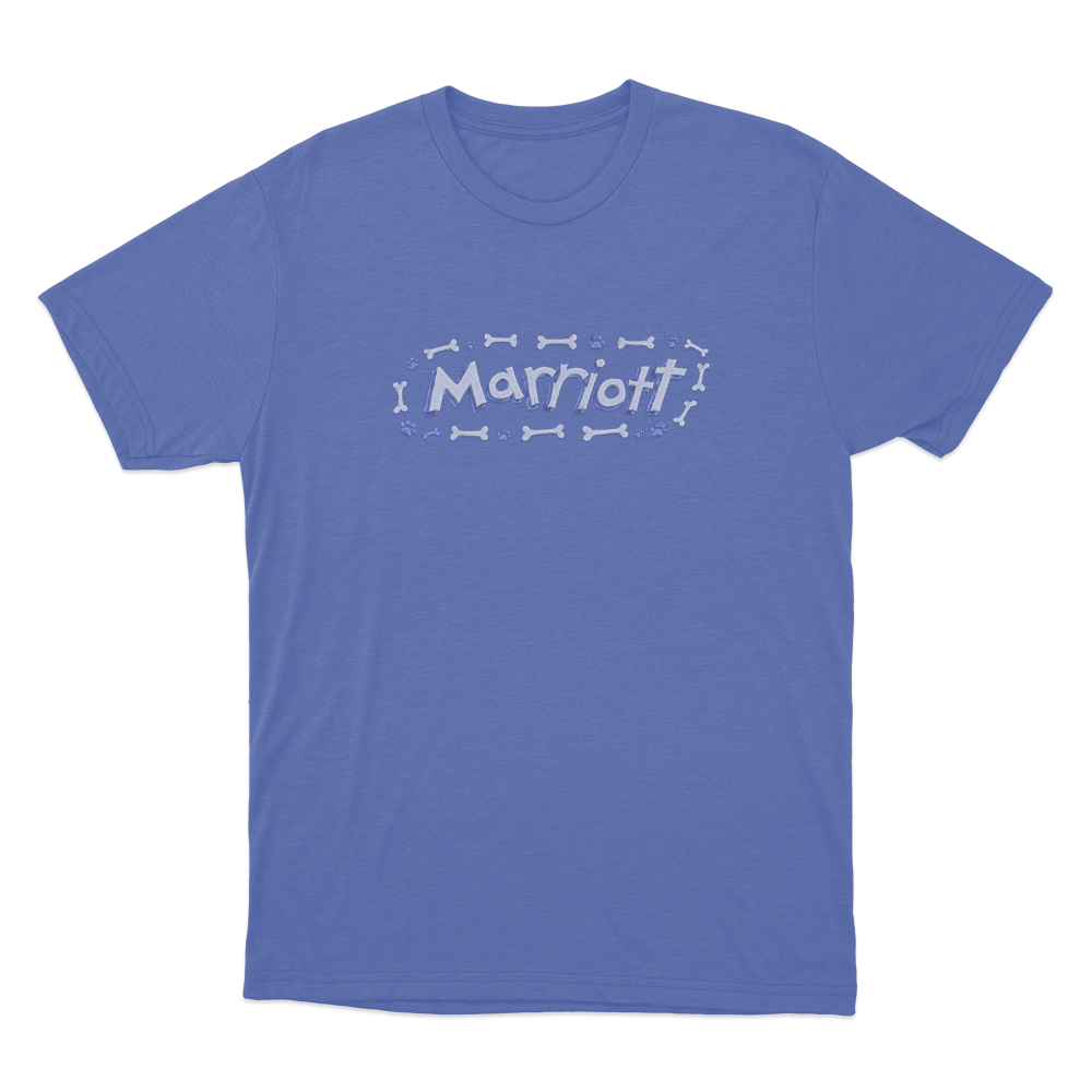 Marriott Bones And Paws Unisex T Shirt Blue Marriott Bones And Paws Unisex T Shirt Blue