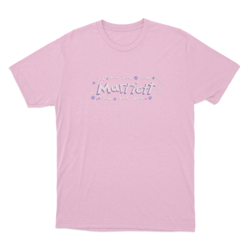 Marriott Bones And Paws Unisex T Shirt Pink Marriott Bones And Paws Unisex T Shirt Pink