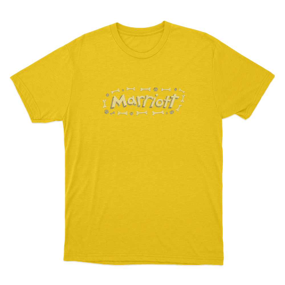 Marriott Bones And Paws Unisex T Shirt Yellow Marriott Bones And Paws Unisex T Shirt Yellow
